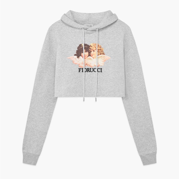 Fiorucci: Angels Cropped Hoodie Sweatshirt (NWT)